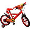 albri 16 Pollici, Bici Cars Unisex Bambino, Rossa