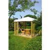 Leroy Merlin Gazebo Cherry in legno struttura naturale, copertura bianco L 300 x P 300 x H 265 cm