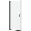 SENSEA Box doccia con ingresso frontale battente Remix L 80 x H 195 cm, vetro 6 mm profilo nero spazzolato
