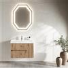 Leroy Merlin Mobile bagno con lavabo L 80 x H 51 x P 40 cm rovere oro in mdf, 1 anta 2 cassetti per vasca centrale Portofino