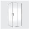 SENSEA Box doccia con ingresso angolare scorrevole Easy quadrato L 70 x L 70 x H 190 cm in vetro, sp. 6 mm smerigliato cromo