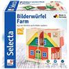 Selecta - Puzzle con cubi "Bilderwürfel Farm", in legno, a tema zoo, 4 pezzi, 62052