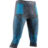 X-Bionic Energy Accumulator 4.0 3/4, Strato Base Pantaloni Funzionali Uomo, Dark Grey Melange/Blue, L