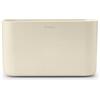 Brabantia - ReNew Portaoggetti da Lavabo - Organizzatore per Lavandino - Adatto come Portaspazzolino - Base Antigraffio - Facile da Pulire - Resistente alla Corrosione - Soft Beige - 20 x 10 x 11 cm