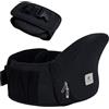 Bebamour Hipseat, marsupio 0-36 mesi, leggero, regolabile, per neonati, 3 in 1 (nero)
