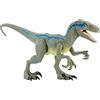 Jurassic World- Dino Rivals Velociraptor Blu Dinosauro Articolato da 37 cm, Giocattolo per Bambini 3+Anni, GCT93