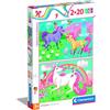 Clementoni - 24754 - Supercolor Puzzle - Unicorno Brilliant - 2x20 Pezzi