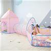 Benebomo Tenda da gioco con tunnel, tenda per bambini,tenda da gioco 3 in 1, tunnel per gattonare con tenda, tenda da giardino per ragazzi e ragazze, interni/esterni