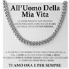 Bramart Collana Uomo Marito Fidanzato Ragazzo sei speciale Ti amo tanto - Idee Regali per lui per Natale anniversario - Cofanetto con DEDICA incluso