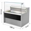 Banco Vetrina Refrigerato Statico Tivoli con Riserva e Vetri Dritti, Lunghezza 150 cm, +4°/+6°C, con Plexiglass e Vetro Intermedio - Full Optional