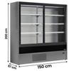 Frigo Murale Salumi, Bibite e Latticini Olbia con Porte Scorrevoli, -1°C/+5°C, Larghezza 150 cm, Profondità 57 cm