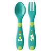 Chicco Posatine Inox piccole leggere per bambini in acciaio colore verde dai 12 mesi