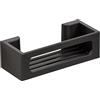 Wenko Mensola da Parete Turbo-Loc Bralia, Mensola in Plastica, si Fissa Senza Forare, Cestino Profondo per un Appoggio Sicuro di Shampoo e Bagnoschiuma, per Vasca e Doccia, 30 X 8,5 X 12 Cm, Nero