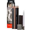 Caran d'Ache Caran d-Ache Graphite Line, set per schizzi multi-tecnica, 11 strumenti artistici + 1 scatola metallica extra large