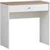 Schildmeyer Hilda - Tavolo da toeletta Schmintkisch, in legno derivato, bianco opaco - rovere artigianale, 80 x 40 x 78,5 cm