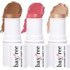 KIMUSE Multi-Stick Fard in Stick per guancia, occhi e labbra, illuminante viso in Crema, Contorno Viso : Texture Cremosa e Risultato a Lunga Tenuta (Roses Honey Nudes)
