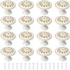 YEYIT 16 Pezzi pomelli per mobili bianchi 30mm pomelli per armadietti vintage，Manopole per Mobili Foro singolo Vintage Pomelli per Porta con Viti per cassetti, ante, armadi