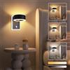 URing Applique da Parete Interno LED Lampada da Parete Illuminazione Orientabile 360° 12W 1200LM Controllo Tattile Moderno Muro Alluminio 3000K-6000K per Camera da Letto Corridoio Soggiorno, Nero