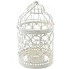 Shiwaki Lanterna a gabbia per uccelli da appendere Tealight in metallo bianco, centrotavola decorativi vintage di matrimoni e feste, portacandele per festival, decorazioni per la casa