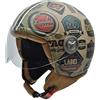 NZI 050004G591 Zeta Casco Moto, Multicolore (Etichette Retro), 55-56