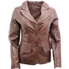 Infinity Donna Casual pelle Marrone Giacca Blazer