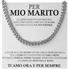 Bramart Collana Uomo Marito Fidanzato Ragazzo sei speciale Ti amo tanto - Idee Regali per lui per Natale anniversario - Cofanetto con DEDICA incluso