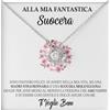 NONNA PROFESSIONISTA Collana Donna Suocera Amore Finitura in Oro, Argento Idee Regali per lei Nonna Compleanno Natale - Cofanetto con DEDICA incluso (Argento - Suocera)