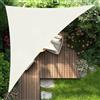 HENG FENG Tenda a Vela Impermeabile Triangolare 3x3x4.25m Vela Ombreggiante Parasole Protezione Raggi UV per Esterno Giardino terrazza Colore Beige