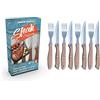 Solance Smokin' Barrels - Set di 8 posate da bistecca con manici in legno esotico