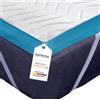 Komfortec Visco Memory - Topper in espanso, 140 x 200 x 7,5 cm, ortopedico con 4 nastri elastici per letti a molle, divani letto e letti scomodi, rivestimento lavabile in aloe vera, 7,5 cm