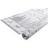 Exacompta Pro Nappe - Rif. R480682I - 12 tovaglie usa e getta carta damascata in rotolo 6 m di lunghezza x 1,20 m di larghezza - Decorazione natalizia argento - Carta damascata dal motivo universale chic e