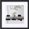 walther design Steel Style ES220BD, Cornice in Plastica con Passepartout, Confezione Doppia, 20 x 20 cm, Nero