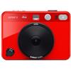 Leica Sofort 2 - Fotocamera digitale e istantanea con display LCD, due scatti, 10 effetti obiettivo e supporto app Leica FOTOS (rosso)