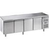 Forcar Tavolo Refrigerato 4 porte In acciaio inox AISI 210 ForCold GN1/1 (cm 53 x 32,5) ventilato Modello M-GN4100BT-FC MONOBLOCCO