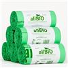 allBIO 8 Litri x 150 sacchetti allBIO Sacchetti Pattumiera Organico 100% Biodegradabili e Compostabili 8 Litri / Sacchetti Contenitore Rifiuti