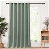 PONY DANCE Tende Oscuranti per Interni Pannelli Divisori Moderne Tenda Camera da Letto con Anelli Curtain Termica Isolante 1 Pezzo L 200 x A 245 cm, Verde Salvia