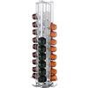 Wrobic Porta capsule girevole per 40 capsule di caffè Nespresso, argento (Nespresso 40)