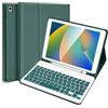 ANICEMOON Lively Life Custodia con Tastiera per iPad 10.2 9a/8a/7a Gen(2021/2020/2019),iPad Air 3 10.5 2019, iPad Pro 10.5 2017, Tastiera Bluetooth Wireless Rimovibile - Layout Italiana - Verde Scuro