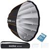 Godox QR-P120 120cm Softbox Fotografico Parabolico Profondo Adatto per Bowens Mount Flash da Studio SL-60W VL150 VL300 UL150 SL150WII SZ150R SK300ii SK400ii (47,2 inch)