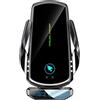 AmazeFan Caricatore da auto senza fili 15 W Qi caricatore rapido touch screen per iPhone Samsung Huawei ecc. Supporto per cellulare auto girevole a 360°, induzione elettromagnetica, nero