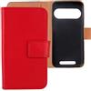 Mengtu Flip PU Pelle Case Wallet Cover Custodia Caso TPU Silicone Guscio Protettiva Skin per Doro 8040 8042 5 (Rosso)