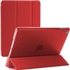 Generic Smart Case magnetica per iPad 2, 3 e 4 (9,7 pollici modelli più vecchi 2011-2012) - Cover con funzione di spegnimento automatico (rosso)