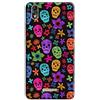 Mixroom - Cover Custodia Back Case in TPU Silicone Morbido per WIKO Y61 Fantasia Teschi Colorati E Fiorellni M689