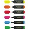 Faber-Castell Evidenziatore 48 REFILL ricaricabile, 6 colori, in astuccio; contenuto della confezione: 6 colori