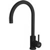 Elleci PRONTA CONSEGNA - SPEDIZIONE IMMEDIATA Elleci MKKCLO86 Miscelatore monocomando Cucina con canna girevole Cloud finitura Keratek Black Nero 86