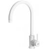 Elleci PRONTA CONSEGNA - SPEDIZIONE IMMEDIATA Elleci MKKCLO96 Miscelatore monocomando Cucina con canna girevole Cloud finitura Keratek White Bianco 96