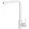 Elleci PRONTA CONSEGNA - SPEDIZIONE IMMEDIATA Elleci MKKTRA96 Miscelatore monocomando Cucina con canna girevole Trail finitura Keratek Bianco White 96
