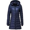 HAXNOHEY Piumino Leggero Donna Lungo Piumini Leggeri Donna Invernale Giacca Trapuntata Puffer Jacket Donna Imbottita Giubbotto Piumino Donna Imbottito Taglie Forti Giubbino Cappotto Piumino Donna Marina 6XL