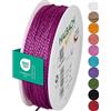 Halbach Seidenbänder Cordoncino di alta qualità (rosa), larghezza 2 mm, lunghezza 50 m, prodotto in Germania e certificato Öko-Tex, cordoncino in raso lucido in acetato