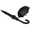 iX-brella First Class XL - Ombrello automatico in fibra di vetro, 110 cm, ribaltabile, Nero , 110 cm, Ombrello automatico